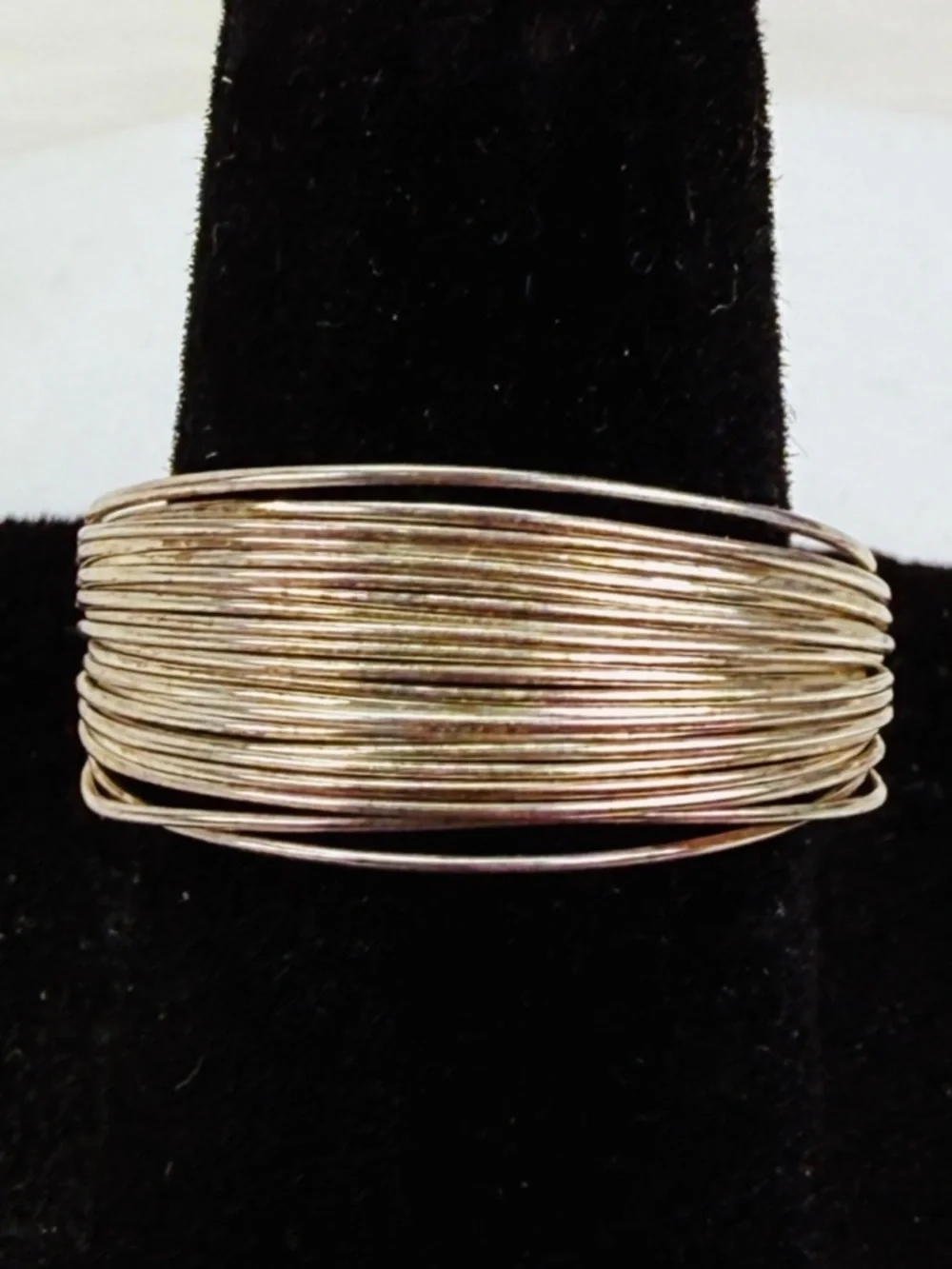 Vintage Multi-Wire Stack Silvertone sz 6 1/2 Women's Ring
